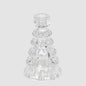 Ice Glass Tree Candle Holder Clear 2 pcs