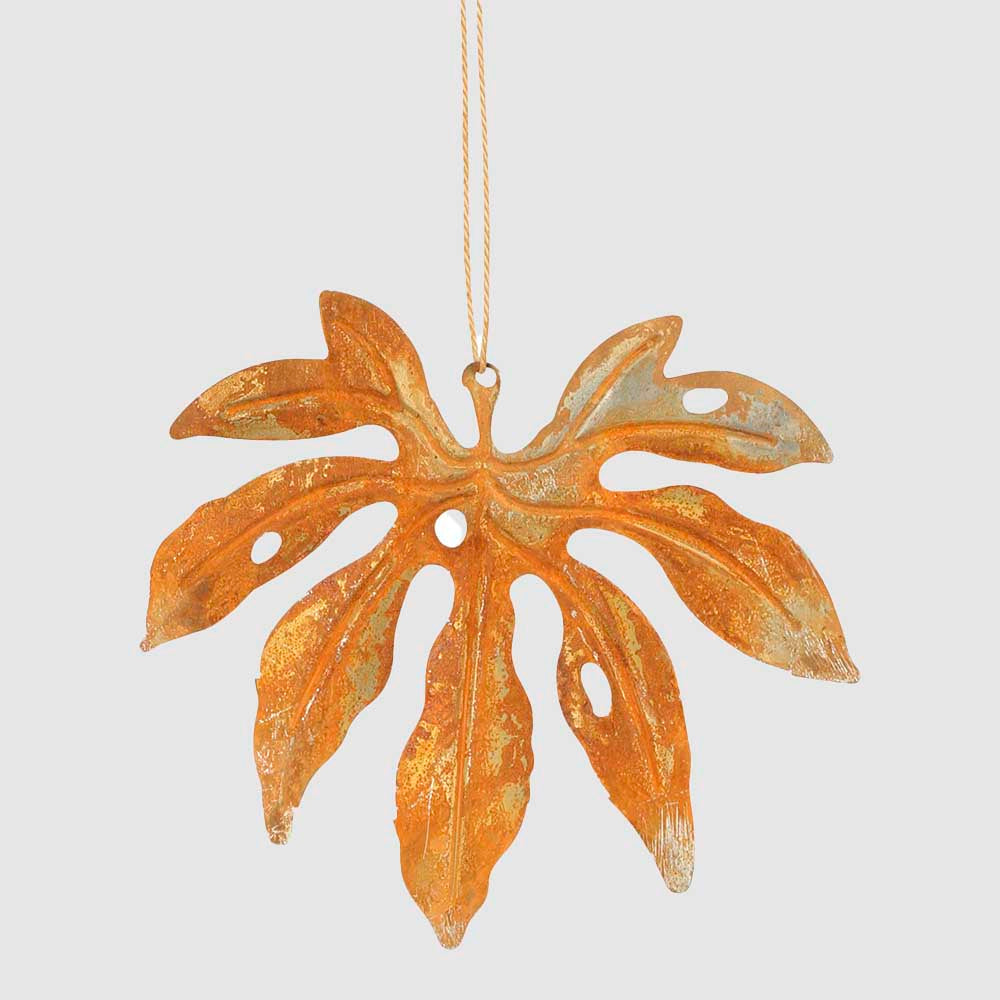 Ghardin Palm Leaf Hanging Tree Ornament 12 pcs