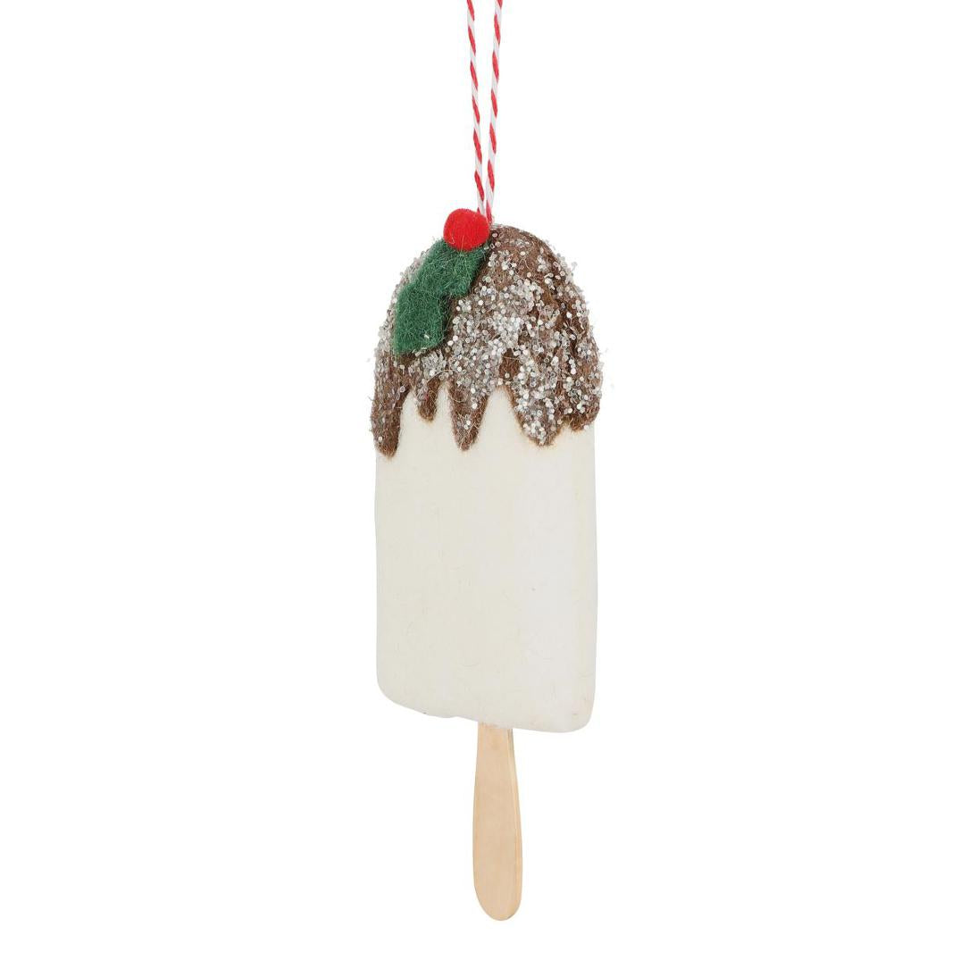 Mervelle Felt Ice Cream Hanging Tree Ornament Brown 8 pcs