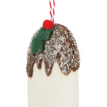 Mervelle Felt Ice Cream Hanging Tree Ornament Brown 8 pcs