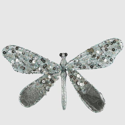 Shayle Glitter Clip on Dragonfly Blue 6 pcs