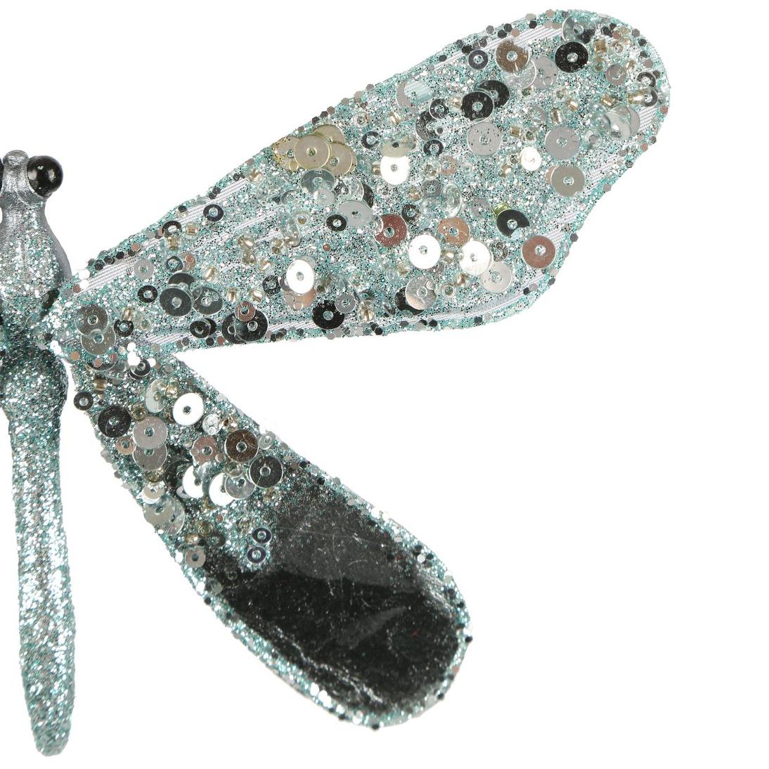 Shayle Glitter Clip on Dragonfly Blue 6 pcs