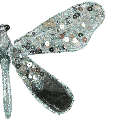 Shayle Glitter Clip on Dragonfly Blue 6 pcs