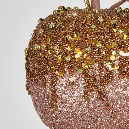 Deluxe Gilt Apple Ornament 3 pcs