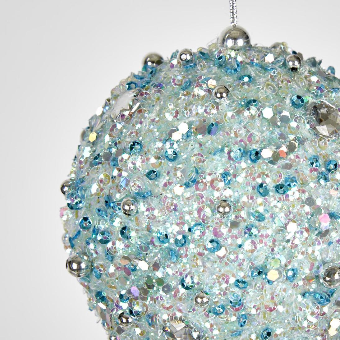 Glitterati Bauble Mint Green 2 pcs