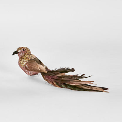 Karash Glitter Clip On Bird Pink 3 pcs
