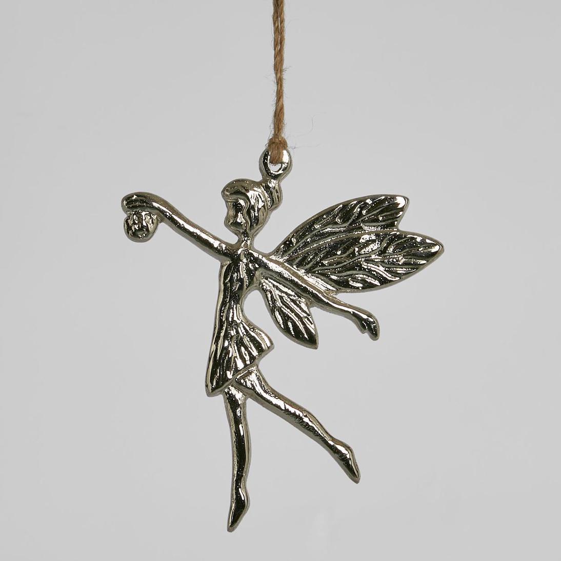Fairy Hanging Ornament Silver 4 pcs