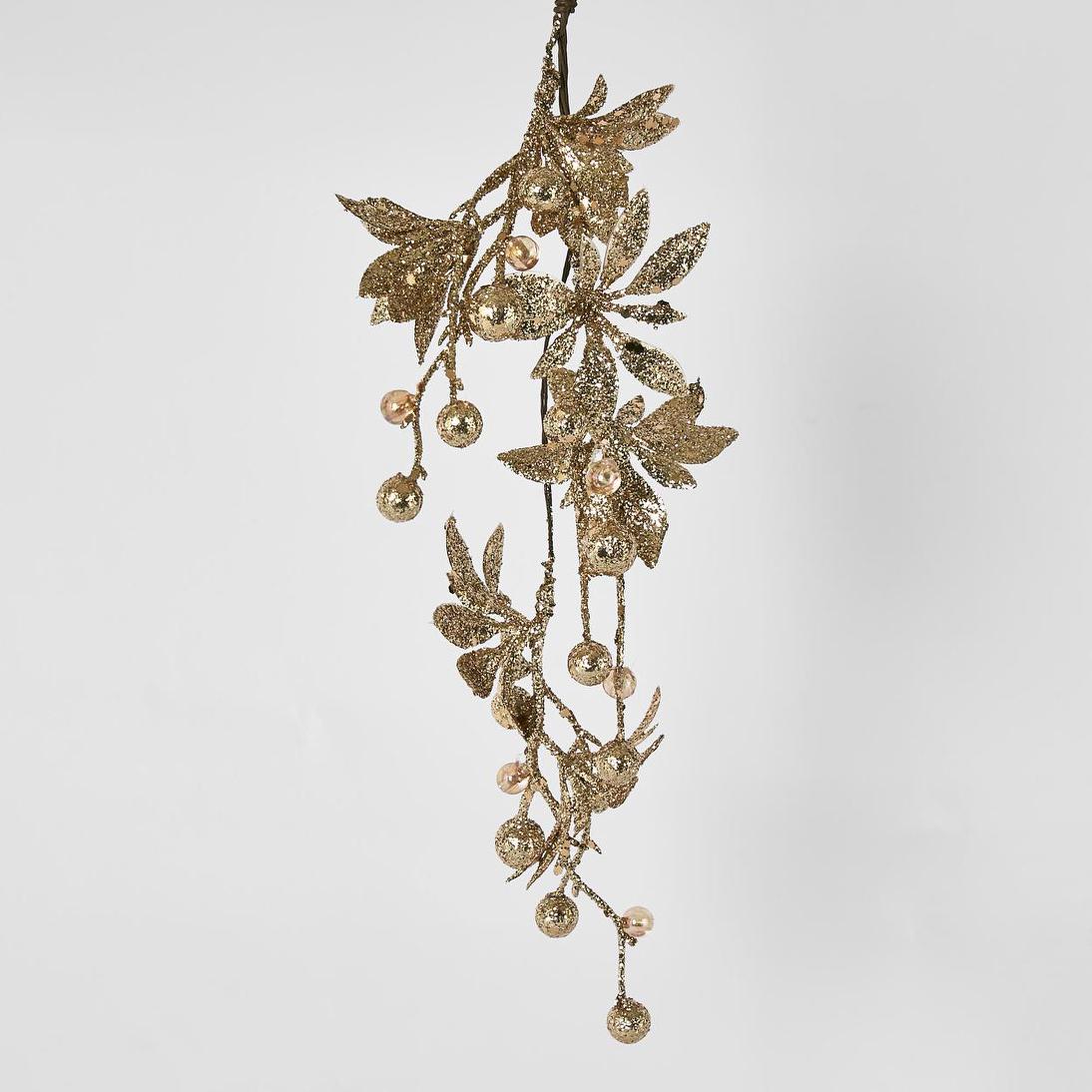 Gold Daisy Hanging Ornament 6 pcs