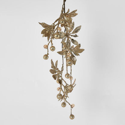 Gold Daisy Hanging Ornament 6 pcs