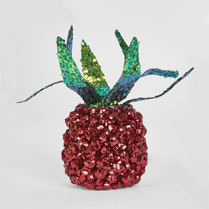 Shimmer Hanging Pineapple Red 6 pcs