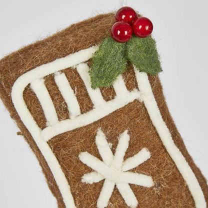 Holly Gingerbread Stocking 6 pcs