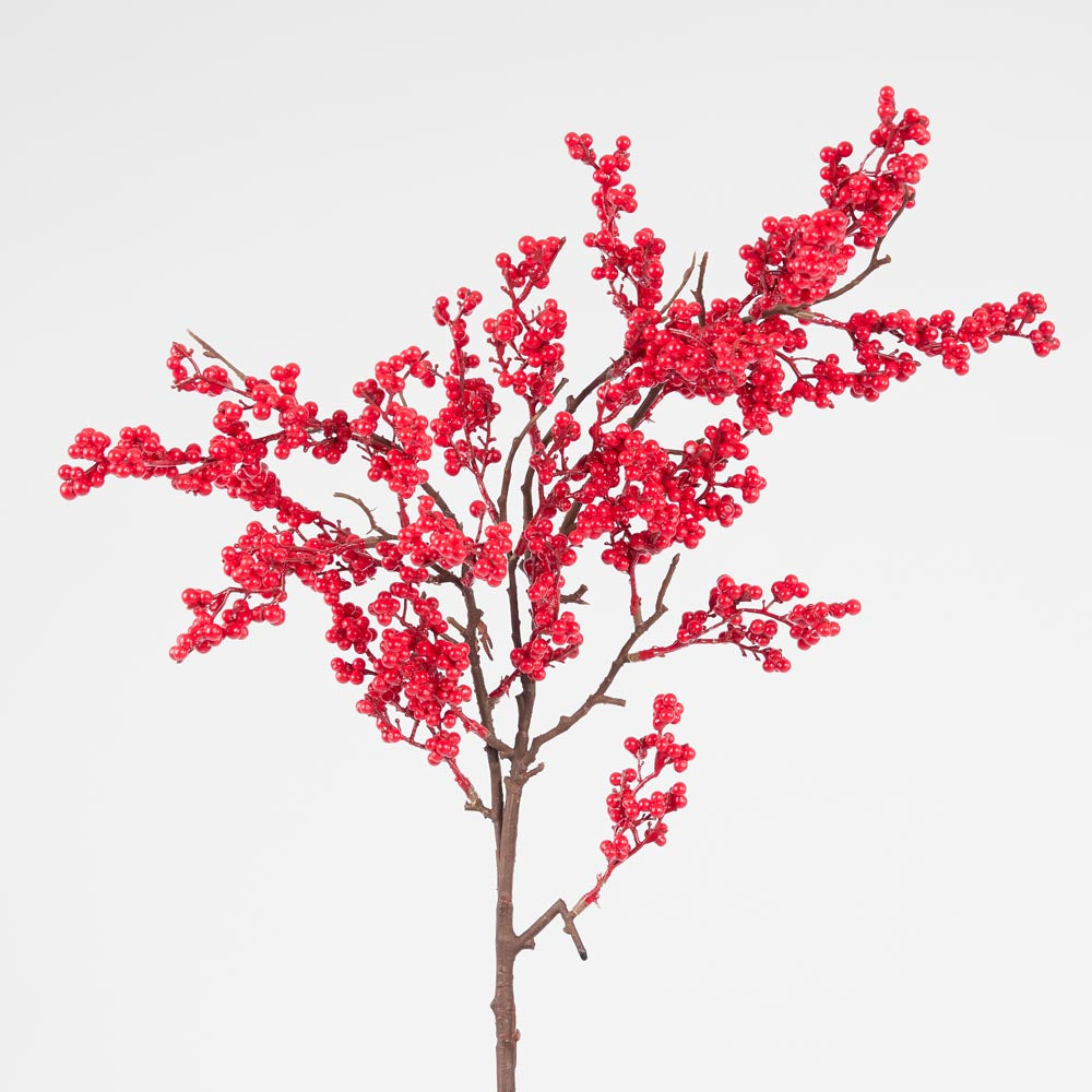 Berry Cluster Stem Red 6 pcs
