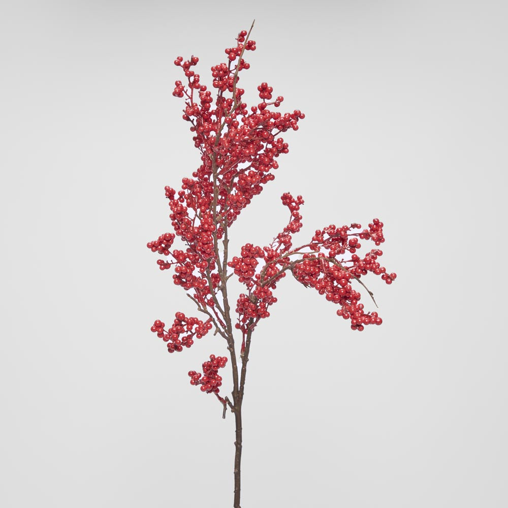 Berry Cluster Stem Red 6 pcs
