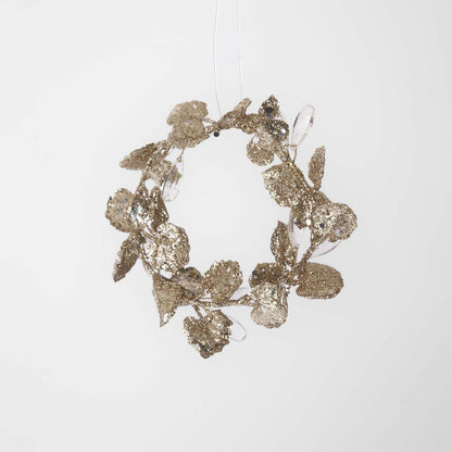 Glitter Mini Wreath Gold 6 pcs
