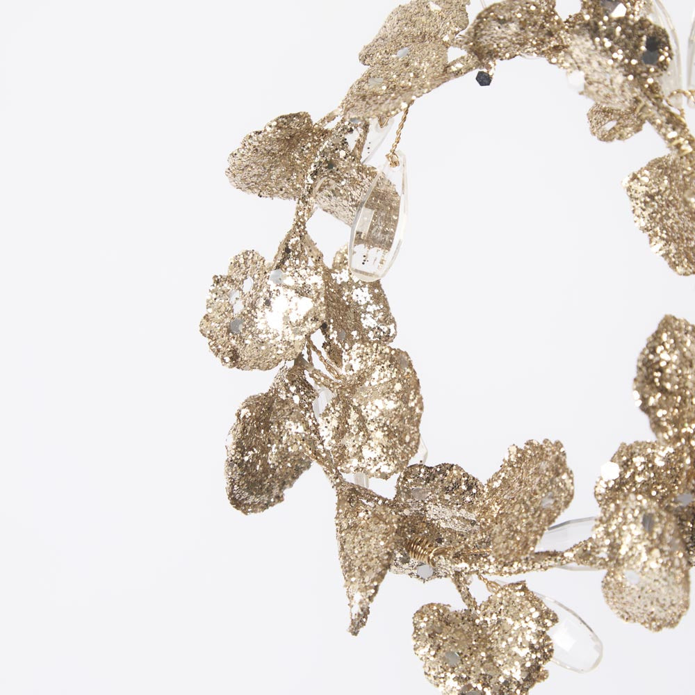 Glitter Mini Wreath Gold 6 pcs