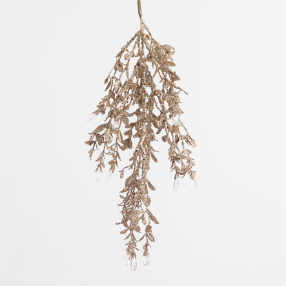 Cascading Leaf Hanging Decoration Gold 3 pcs