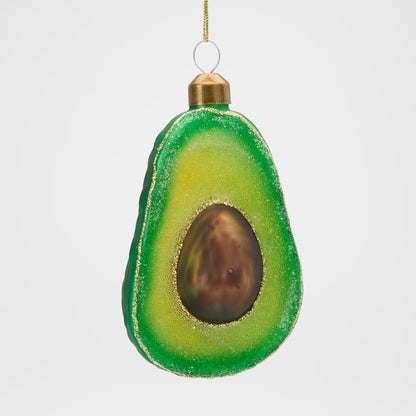 Sugared Avocado Glitter Decoration 2 pcs