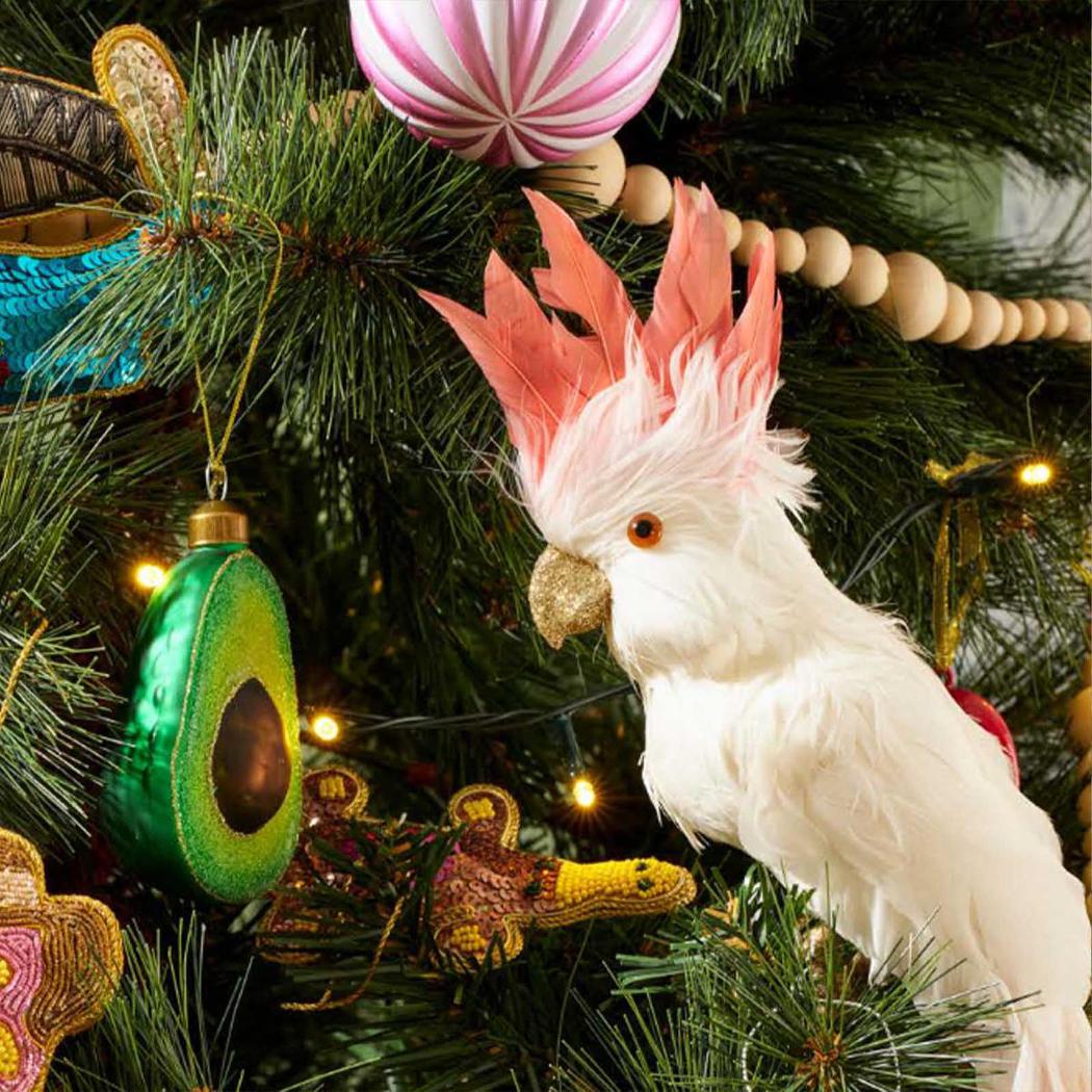 Sugared Avocado Glitter Decoration 2 pcs