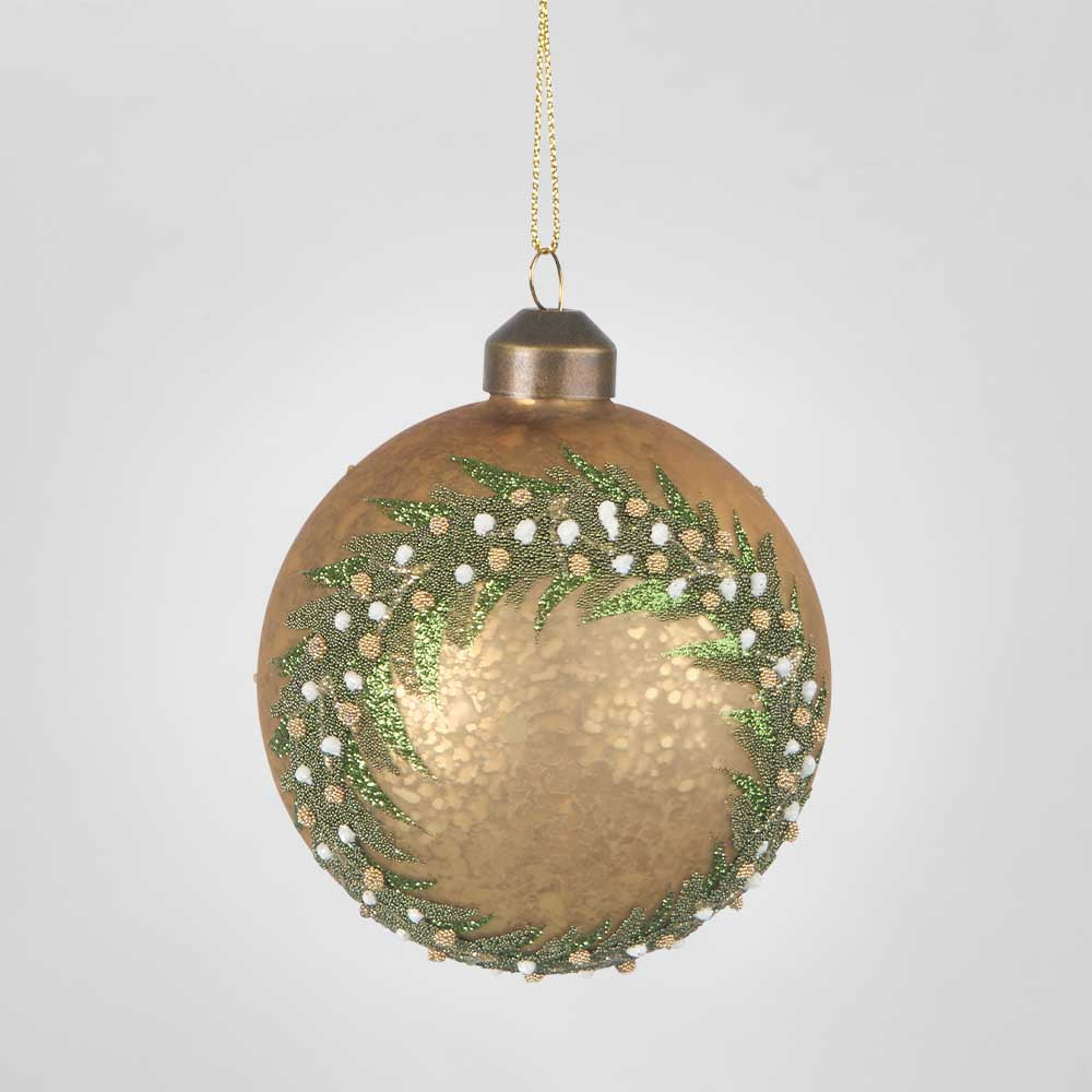 Midas Golden Wreath Bauble 2 pcs