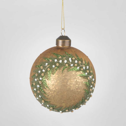 Midas Golden Wreath Bauble 2 pcs