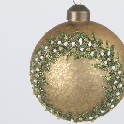 Midas Golden Wreath Bauble 2 pcs