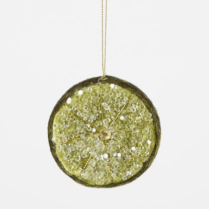 Palermo Beaded Lemon Slice Green 2 pcs