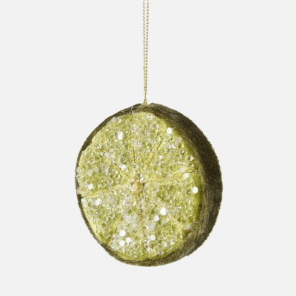 Palermo Beaded Lemon Slice Green 2 pcs