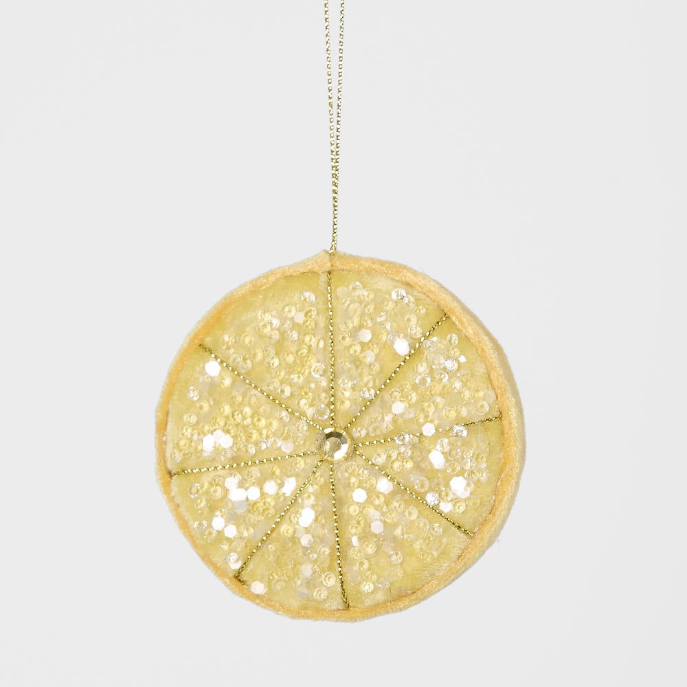 Palermo Beaded Lemon Slice Yellow 2 pcs