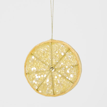 Palermo Beaded Lemon Slice Yellow 2 pcs