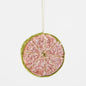 Palermo Beaded Lemon Slice Pink & Olive 2 pcs