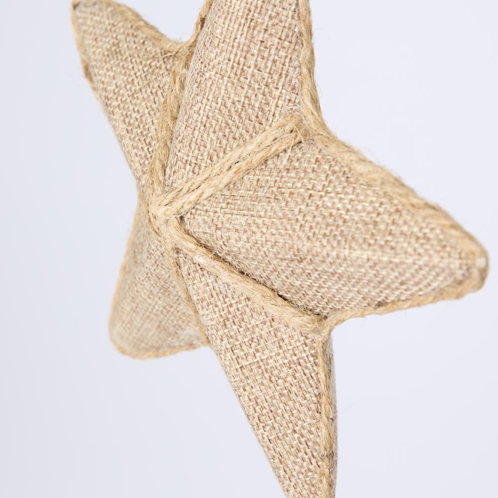 Bowral Linen Star tree Decoration 2 pcs