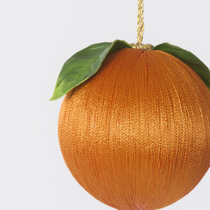 Silk Fruit Bauble Orange 2 pcs