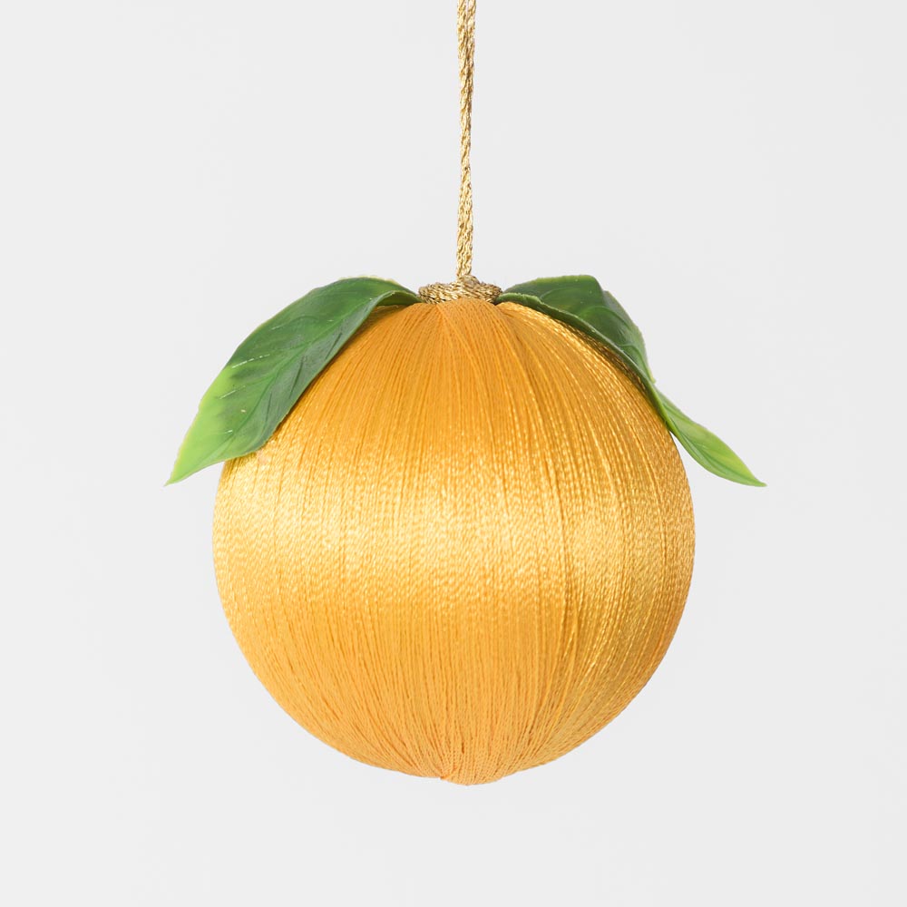 Silk Fruit Bauble Yellow 3 pcs