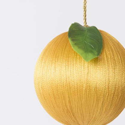 Silk Fruit Bauble Yellow 3 pcs