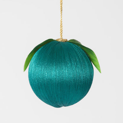 Silk Fruit Bauble Emerald Green 3 pcs