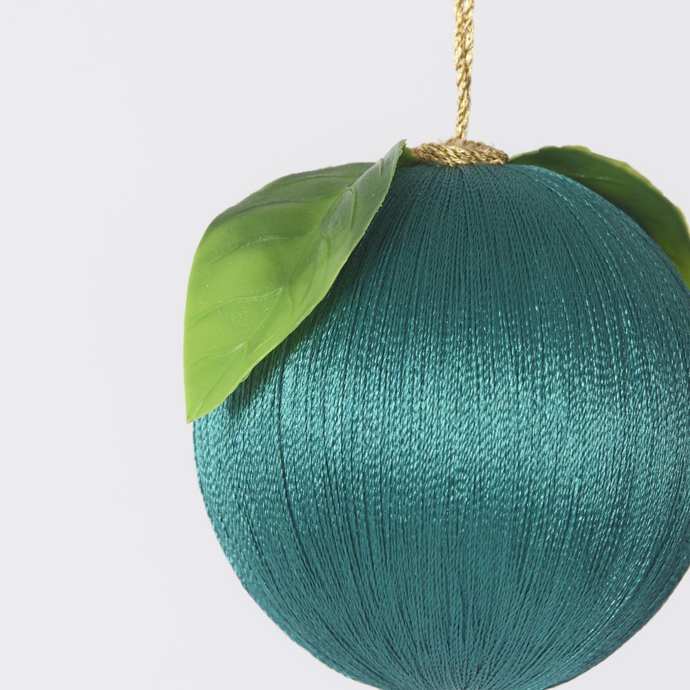 Silk Fruit Bauble Emerald Green 3 pcs