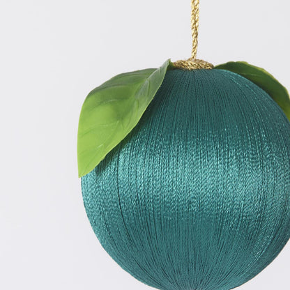 Silk Fruit Bauble Emerald Green 3 pcs