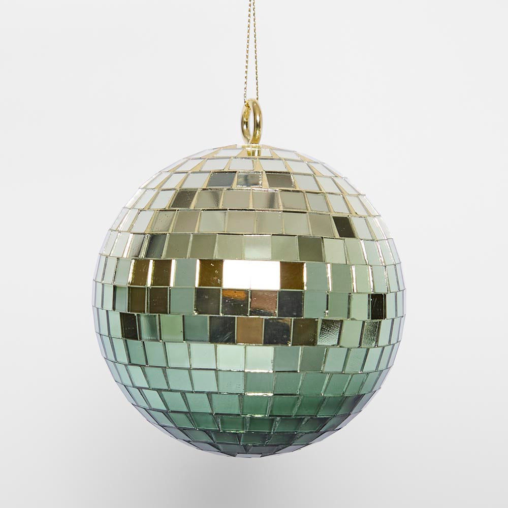 Disco Ball Hanging Small Green 2 pcs