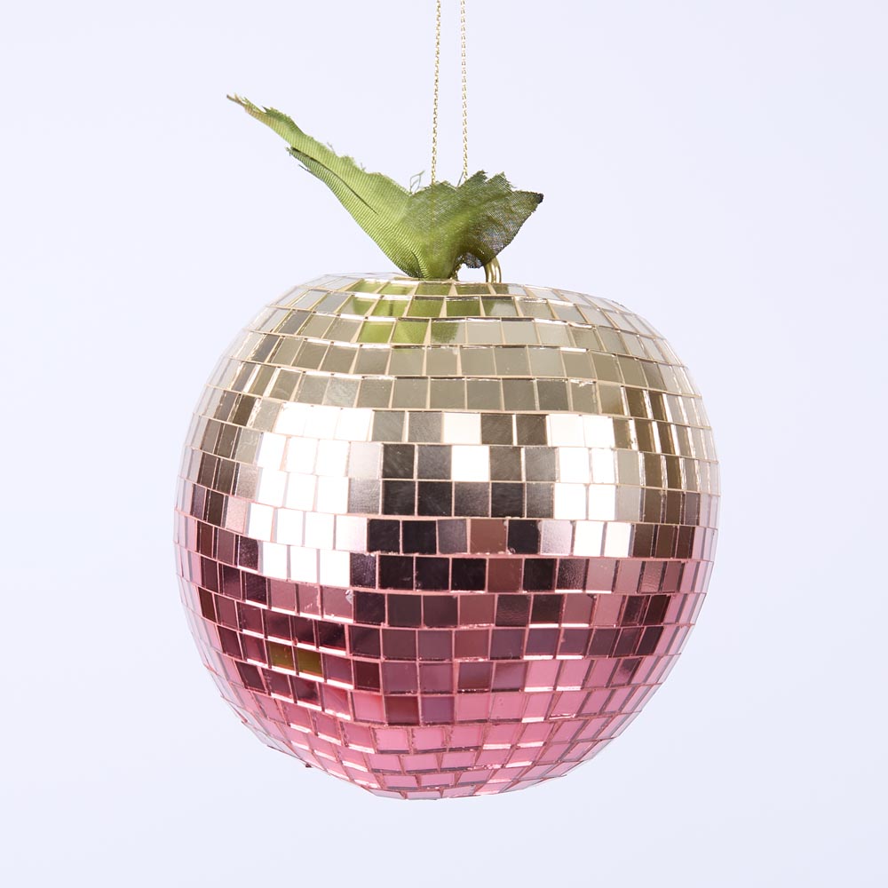 Disco Apple Decoration Large Fuchsia 2 pcs
