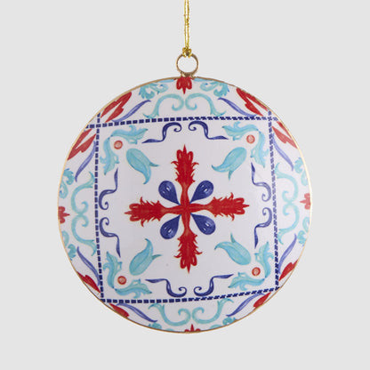La Dolce Vita Red Pattern Tree Decoration 6 pcs