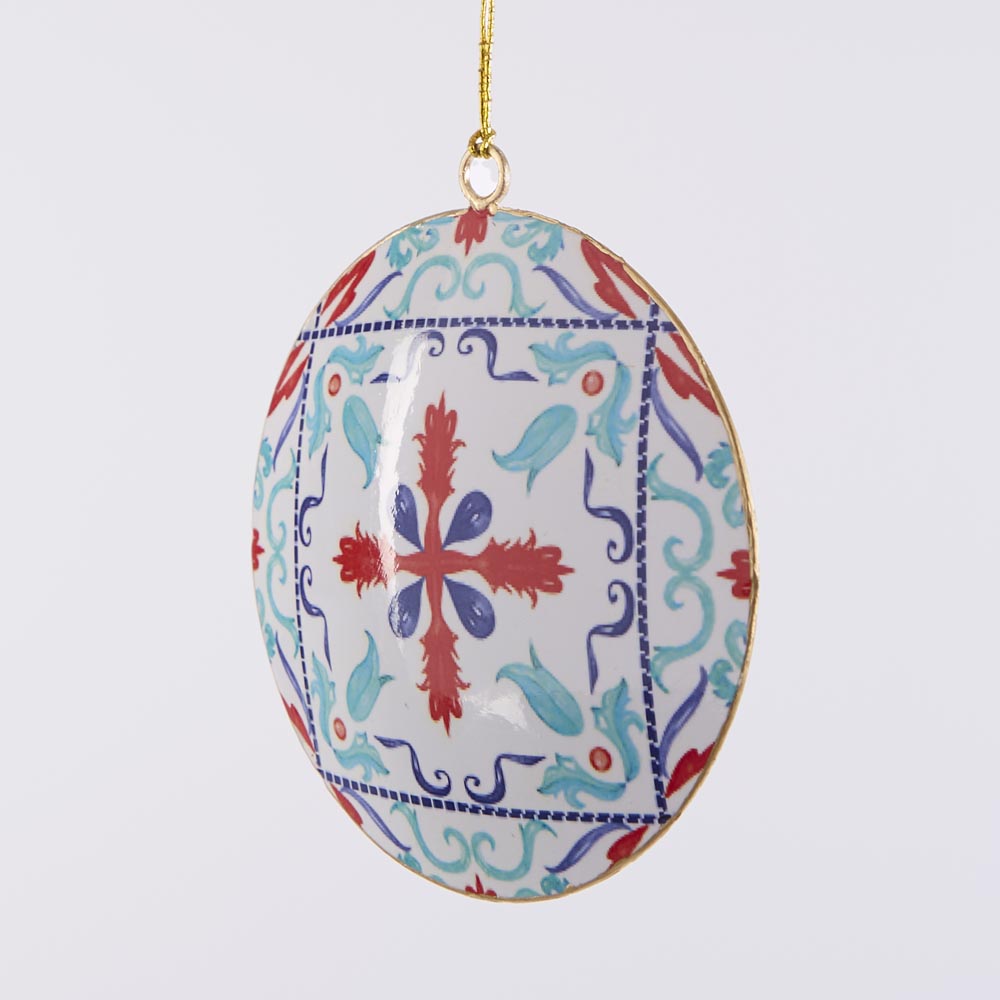 La Dolce Vita Red Pattern Tree Decoration 6 pcs