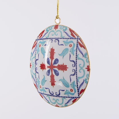 La Dolce Vita Red Pattern Tree Decoration 6 pcs