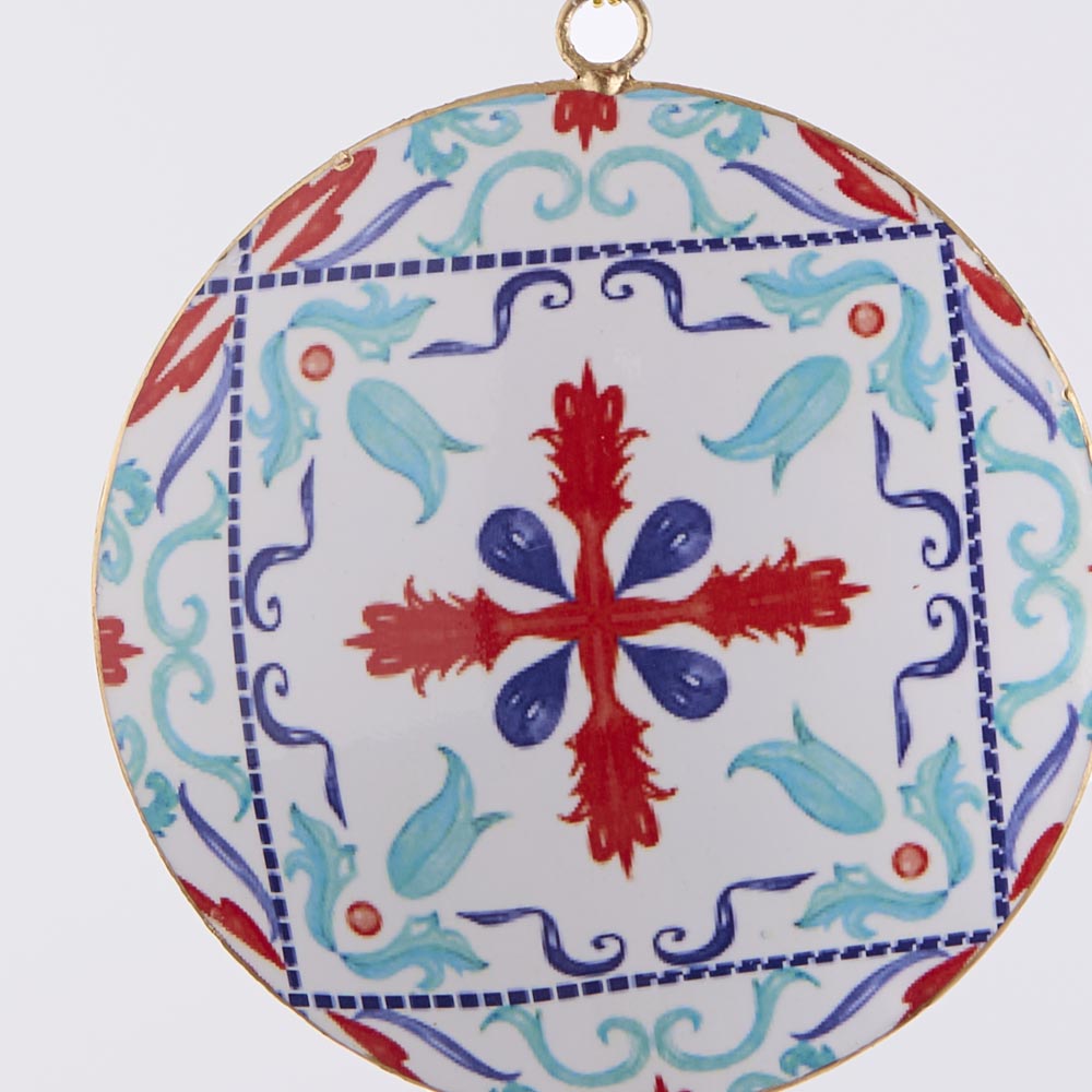 La Dolce Vita Red Pattern Tree Decoration 6 pcs
