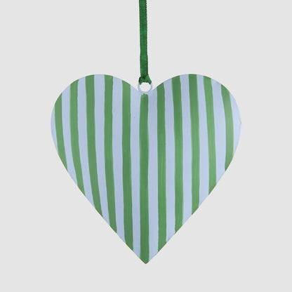 La Dolce Vita Heart Tree Decoration Large Green 3 pcs