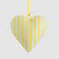 La Dolce Vita Heart Tree Decoration Small Yellow 3 pcs