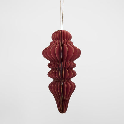 Paper Finial Decoration Red 4 pcs