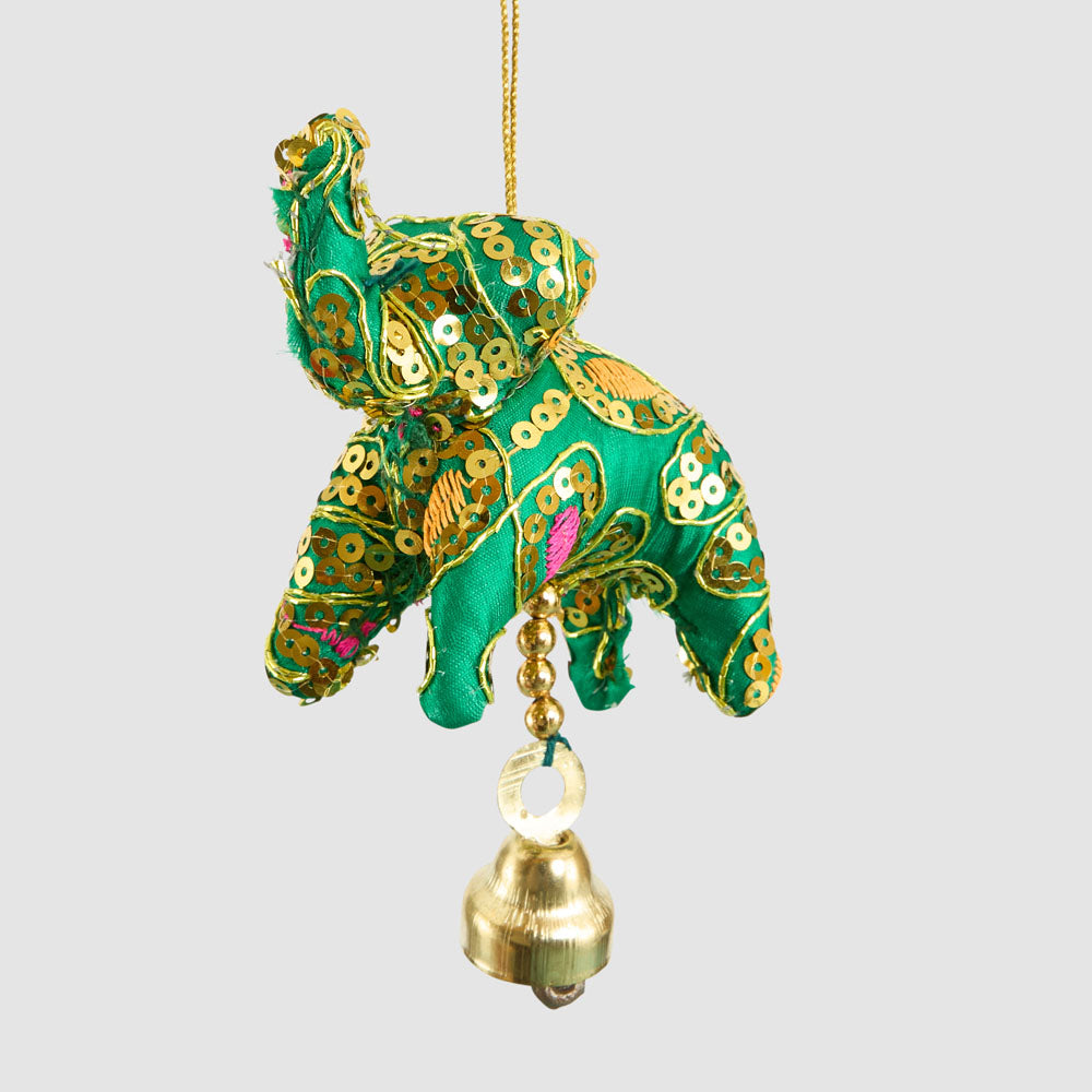 Laila Elephant Decoration Green 6 pcs
