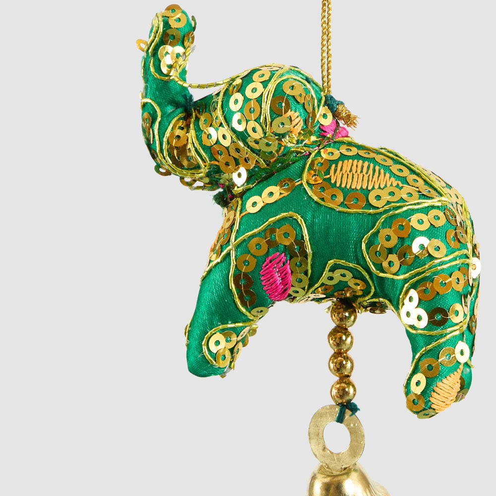 Laila Elephant Decoration Green 6 pcs