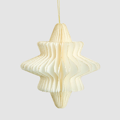 Paper Star Decoration Small White 12 pcs