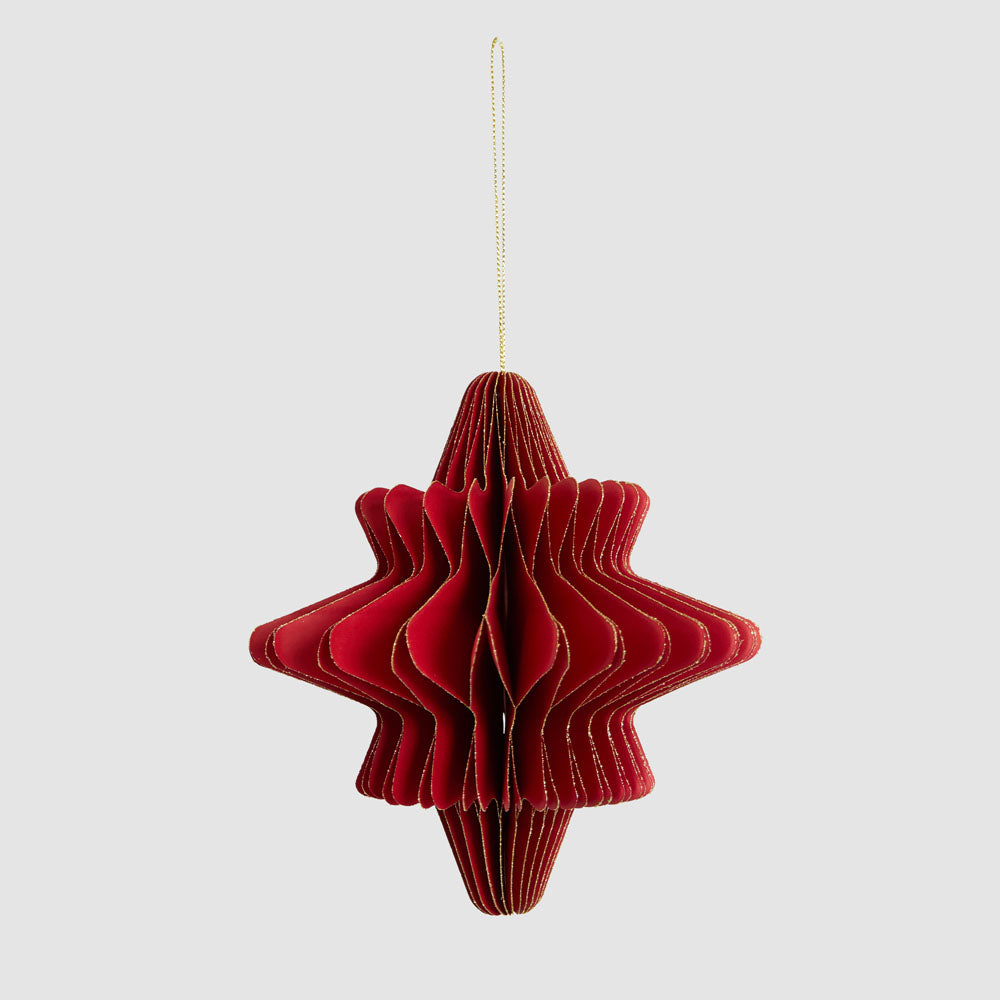 Paper Star Decoration Large Red 12 pcs